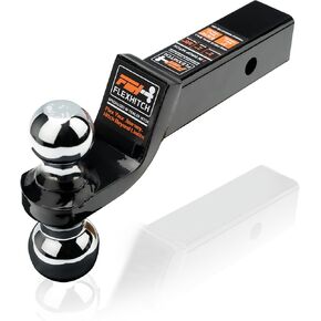Trailer Hitch Ball Mount Kit for 2" Receiver, 2 inch Drop with 2" and 2-5/16" Steel Balls, Heavy Duty Drop Hitch