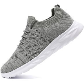 Mens Slip On Running Sneakers Walking Trainers Athletic Gym Fitness Sport Shoes Non Slip Breathable Mesh Workout Fashion Breathable Comfortable