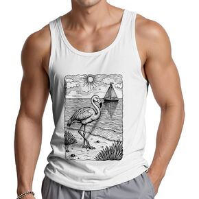 TOPS MANS TOPS Summer Graphic Beach Tank Tops Men 4th من يوليو قمصان للرجال تجريب قمصان العضلات الوطنية مضحك 3XL