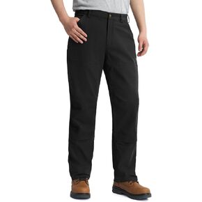 HISEA Men's Double Knee Flex Canvas Work Pants Relaxed Fit Utility Pants with 7 Pockets