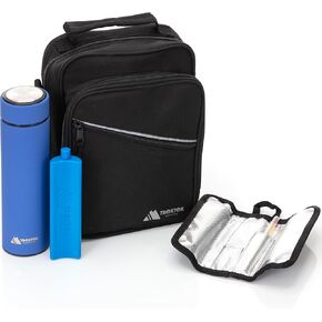Insulin Cooler Travel Case - Insulated Insulin Travel Case TSA Compatible - Insulin Travel Cooler with Ice Packs, Carry Bag, & Thermometer - Diabetic Travel Case for Diabetes Medicine