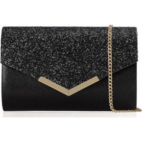 Glitter Clutch Purse for Women - Sparkly Evening Bag for Party, Wedding, Prom - Compact & Functional Envelope Clutch