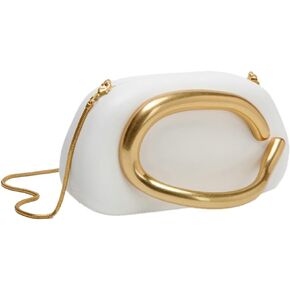 Trendy Vegan Leather Clutch Bag Evening Handbag Y2K Crossbody Bag For Women Womens Casual Summer Beach Purse Metal Handle