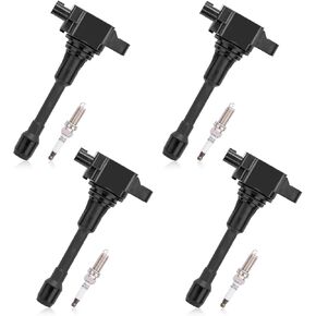 Set Of 4 Ignition Coil Pack & 9029 Spark Plug UF549 5C1753 C1696 L4 1.6L 1.8L 2.5L Compatible with 2007-2019 Nissan