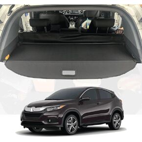 غلاف الشحن مناسب لعام 2016-2022 Honda HR-V الملحقات القابلة للسحب من أمن الجذع الخلفي الغطاء التدريبي الظل Honda HRV Cover 2016 2017 2018 2019 2020 2021 2022 (ألياف الكربون/الأسود)