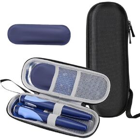 Insulin Cooler Travel Case Small Medicine Cooler Box Insulin Cooler Hard Case Black Insulin Pen Case with Ice Didiabetic Storage Organizer