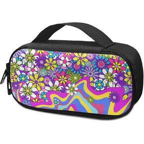 Mandala Flower Diabetic Supplies Travel Case, Storage Carrying Bag for Diabetes Testing Kit, Blood Glucose Monitor Meters, Test Strips, Medication, Lancets, and Other Diabetic Supplies