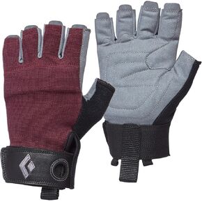 BLACK DIAMOND Equipment Crag Half-Finger Gloves - Women's - Bordeaux - Large