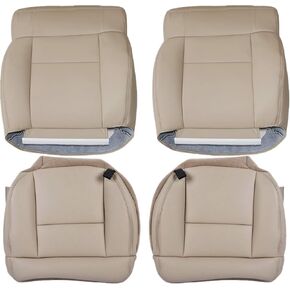PRIPRILOD TAN DRIVER & PASSENGER Side Bottom Prestive Cover & TOP LIEN BACK متوافق مع Ford F150 Lariat XL XLT STX FX4 2004 2005 2006 2007 2007