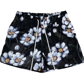 Mens Graphic Shorts Basketball Drawstring Casual Workout Athletic Summer Running Shorts in Saudi Arabia