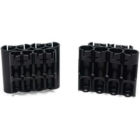 AA + AAA Combo Battery Storage Caddy by Storacell (2 Pack), Military Green, Holds 4 AA + 4 AAA Batteries (Not Included)