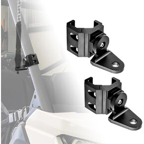 WeiSen 2 PCS UTV Pro-fit Roll Cage Whip Light Mount, 360° Adjustable Flag Mount Compatible with Polaris General Ranger Defender Commander Maverick Sport Trail