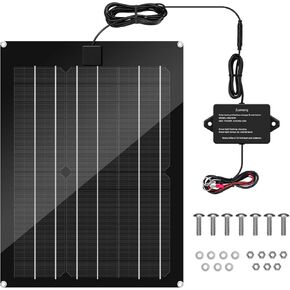 كمية شاحن بطارية الطاقة الشمسية ، Zuomeng 15W Solar Plans Kit لـ Dump Trailer Bulse Bulse و MPPT Controller ، مقاومة للماء ، مناسبة لبطارية محمومة 12V الرصاص