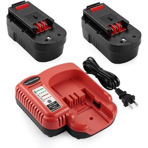 【Upgrade Li-ion】 AYTXTG 2Pack 6.5Ah Lithium Battery Replacement for Black and Decker 18V Battery Firestorm 18v Battery HPB18 244760-00 FS18FL FSB18 Firestorm 18V Battery(Charger Included)