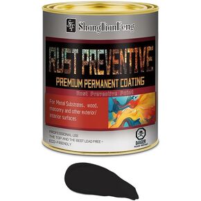 Gray Rust Preventive Paint, Stop Rust and Corrosion Permanently, Anti-rust, Non-porous Protective Barrier, UV Resistance and Heat Resistance, 32 Fl Oz
