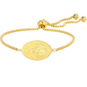 TEAMER Beautiful Virgin Mary Bracelet Religious Rosary Pendant Prayer Bracelet Faith Protection Jewelry For Women Men