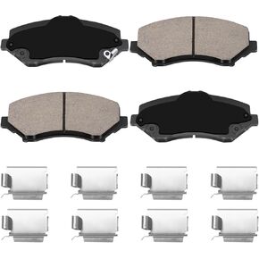 Front Brake Pads Compatible with Dodge Grand Caravan Journey Nitro Jeep Wrangler Liberty Chrysler Town & Country VW Routan Ram Cargo Van Ceramic Brake Pads Replacement