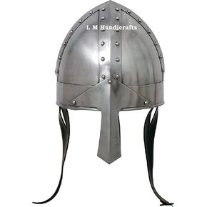 Medieval Viking Norman Helmet 18g Steel Roman Spartan Spartan Roman Troy Sugarloaf Burgonet Barbuta German