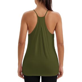 Bestisun Workout Athletic Yoga Tank Tops Spaghetti Strap Sports Gym Shirts for Women