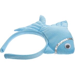 Kisangel Blue Fish Headband, 3D Goldfish Hair Band Sea Animal Costume Headband Role Play for Festival Halloween Party Decorative