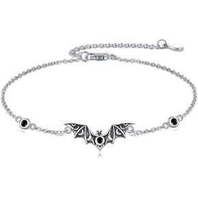 BAT BAT/CAT سوار 925 Sterling Silver Animals Bracelet BAT/CAT HOMERS FOR