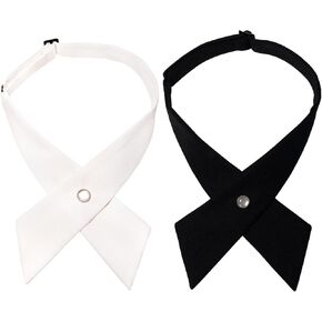 Bow Ties Set Adjustable Criss-Cross Bow Tie Neck Ties JK Uniform Bow Ties for Women/Men