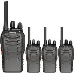 Walkie Talkie Long Range Rechargeable 2 Way Radio for Adult with Earpiece, FRS Two Way Radio VOX 16 Channel Flashlight Li-ion Battery 10 Pack