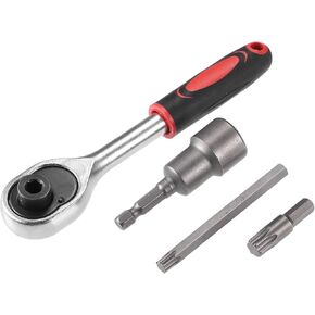 Soft Top Top Top Door Removal - Car Door Torx Tool Kit - لـ Jeep Wrangler JL JK 2-4 DOORS 2007-2022 Metal Rubber Silver Tone Titanium Tone Black - 4 PCs