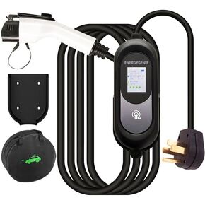 شاحن المستوى 2 EV (50 أمبير ، 240 فولت ، NEMA 14-50p) مع سلك 25 قدمًا ، محطة شحن السيارات الكهربائية المحمولة القابلة للتعديل لسيارات SAE J1772 ، سريعة ومريحة للداخلية/الخارجية ، معتمدة من UL