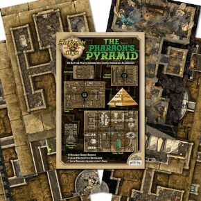 Arcknight The Uncharted Isles، خرائط المعارك للعب الأدوار؛ 16 خريطة آر بي جي معيارية في 8 صفحات مزدوجة الجوانب، شبكة مربعة 1 بوصة، تصميم معياري ومتعدد الاستخدامات لألعاب الطاولة - للأبراج المحصنة والتنينات والباثفايندر