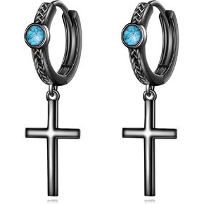 Viking Hoop Earrings S925 Sterling Silver Celtic Earrings Unisex Cool Jewelry For Women Men Christmas Gift