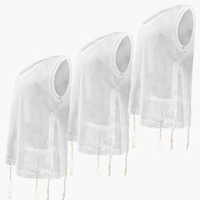 حزمة من الأطفال chabad tzitzit تي شيرت جولة الرقبة -100 ٪ القطن Tallit katan meyuchad سلاسل رقيقة undershirt kosher