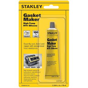 Stanley High-Temp RTV Silicone Gasket Maker - Oil, Vibration and Heat Resistant Black Silicone Sealant for Automotive Valve Covers and Engine Parts, 10.1 fl.oz. Black, 2 Pack