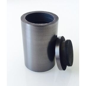 Smelting Lab Graphite Crucible with Screw Lid Cover Lab Supply 99.95% Purity (30ML，40x60MM)