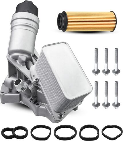 Engine Oil Cooler Filter Housing Assembly Replace 11428583895 Compatible with BMW 340i 440i 540d 540i 640i 740i M240i X3 X4 3.0L 2016-2021, Aluminium in Saudi Arabia