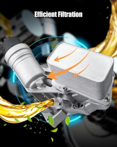 Engine Oil Cooler Filter Housing Assembly Replace 11428583895 Compatible with BMW 340i 440i 540d 540i 640i 740i M240i X3 X4 3.0L 2016-2021, Aluminium in Saudi Arabia