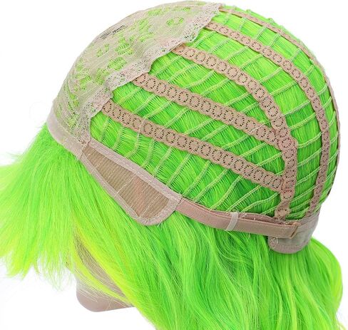 Beron 14 بوصة متعددة المستعارات المستعارات المستعارات مع قوس قزح مع الانفجارات الملونة للنساء Halloween Cosplay شعر مستعار للاستخدام اليومي الباروكات الاصطناعية (متعددة الألوان) in Kuwait