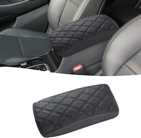 GIANT PANDA Custom Console Cover Armrest Cover Fit Hyundai Tucson 2016-2021,Waterproof Leather Center Console Cover - Full Protection - Black in Kuwait