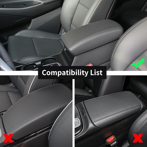 GIANT PANDA Custom Console Cover Armrest Cover Fit Hyundai Tucson 2016-2021,Waterproof Leather Center Console Cover - Full Protection - Black in Kuwait