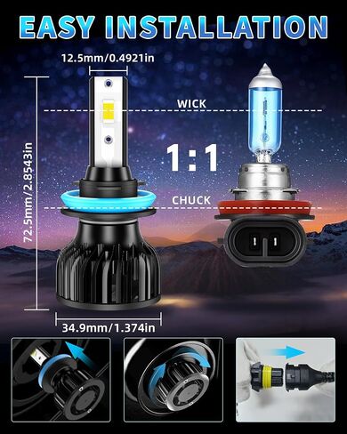 Fit for Ford F150 2015 2016 2017 2018 2019 2020 2021 2022 2023 Low Beam, Super Bright 6000K Cool White Light Bulbs, Plug and Play, Pack of 2 in Saudi Arabia
