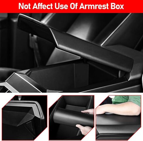 Center Console Cover for Tesla Cybertruck 2023 2024 Accessories with Leather Side Pockets Console Armrest Protector Cover Prevent Scratching in Saudi Arabia
