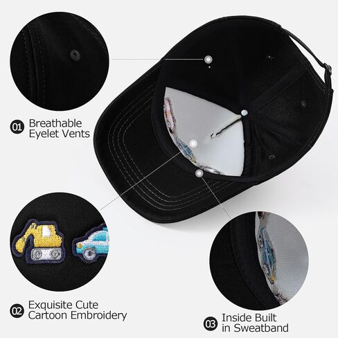 أطفال تطريزات الحفارة البيسبول CAPS CARS TRANSPHENTATION HATS ADALL ADALL TRACKER HAT للبنين الفتيات العمر 3-8 in Kuwait