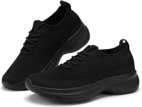 Casbeam Mens Running Shoes Comfortable Lightweight Breathable Walking Shoes Lace-up Shoes Mesh Workout Casual Sports Shoes in Kuwait