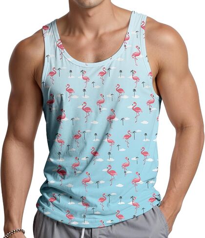 Mens Tank Tops Summer Graphic Beach Tank Tops Men 4th of July Shirts for Men Workout Patriotic Muscle Shirts Funny 3XL in Saudi Arabia