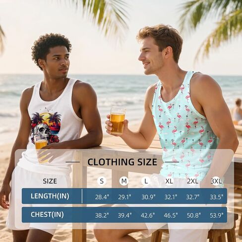 Mens Tank Tops Summer Graphic Beach Tank Tops Men 4th of July Shirts for Men Workout Patriotic Muscle Shirts Funny 3XL in Saudi Arabia