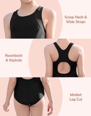 Beautyin Girls Swimsuit Athletic قطعة واحدة تدرب in Kuwait