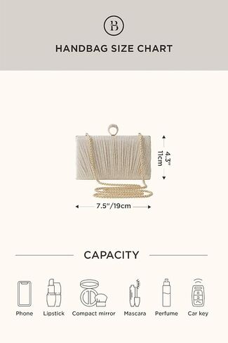 BABEYOND Clutch Purses for Women - Evening Bag Glitter Pleated Clutch for Bride Party Prom Wedding in Saudi Arabia