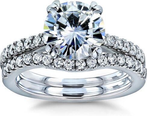Kobelli Lab Grown Diamond Engagement Ring Wedding Band Bridal Set 1 7/8 CTW 14k Gold (DEF/VS) in Saudi Arabia