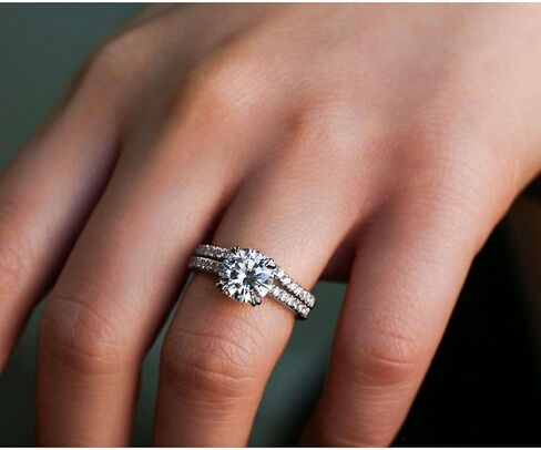 Kobelli Lab Grown Diamond Engagement Ring Wedding Band Bridal Set 1 7/8 CTW 14k Gold (DEF/VS) in Saudi Arabia