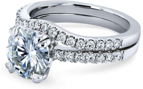 Kobelli Lab Grown Diamond Engagement Ring Wedding Band Bridal Set 1 7/8 CTW 14k Gold (DEF/VS) in Saudi Arabia